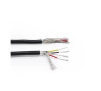 Câble audio blindé 30 AWG - 10 m, 2/3/4 conducteurs, isolé PVC, for haut-parleur et casque, fil de cuivre de contrôle du signal(Black,10M-30AWG (3CORES))