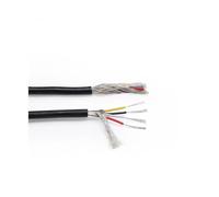 Câble audio blindé UL2547 10 m 20 AWG - 2/3/4 conducteurs isolés en PVC for haut-parleur et casque for contrôle du signal(Black,10M-20AWG (2CORES))