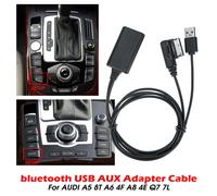 Câble Audio Bluetooth pour voiture, indicateur LED USB, adaptateur entrée auxiliaire, Microphone pour Audi A5 8T A6 AMI MMI 2G