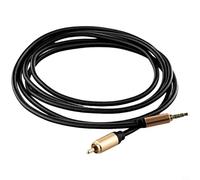 Câble audio coaxial numérique 3,5 mm mâle vers RCA SPDIF pour connecter HDTV aux récepteurs audio, prend en charge un son numérique clair 1/2 m (2 m)