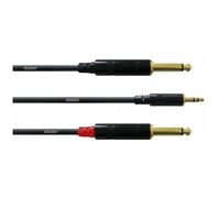 Câble audio - CORDIAL - Câble Y Jack 3.5 ST - 2 x Jack Mono Gold - 1.5m FairLine