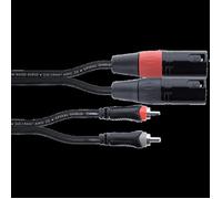 Cordial Câble de liaison EU 6 MC - 2x XLR mâle 3 pôles vers 2x Cinch-RCA mâle - 6 m noir