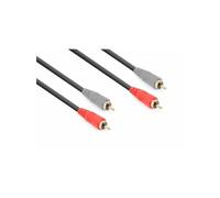 Vonyx Câble Audio Cordon 2x RCA Mâle/2x RCA Mâle - 6m Noir