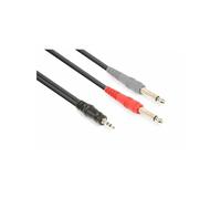 Cordon jack 3 5 stéréo / 2 x jack 6 35 mono - Marque - Modèle - Connecteurs métalliques - Blindé - 6 mètres