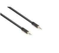 Vonyx câble audio cordon jack 3,5 stéréo mâle / jack 3,5 stéréo mâle - 1,5m - Idéal pour relier votre ordinateur portable, votre TV Noir