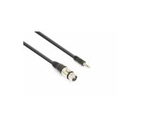 Vonyx câble audio cordon xlr femelle / jack 3,5 stéréo - 0,5m - Idéal pour relier vos enceintes de sonorisation Noir