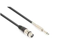 Vonyx Câble Audio Cordon XLR Femelle/Jack 6,35 Mono - 3m Noir