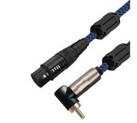 Câble Audio coudé mâle vers XLR Femelle 3 Broches for câbles de Microphone de Haut-Parleur Audio blindés 1M 2M 3M 5M 8M(Blue,1m)