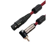 Câble Audio coudé mâle vers XLR Femelle 3 Broches for câbles de Microphone de Haut-Parleur Audio blindés 1M 2M 3M 5M 8M(Red,2m)
