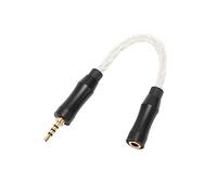 Câble Audio de 3,5 mm à 2,5 mm, Adaptateur pour écouteurs Femelle à mâle avec âme en cuivre monocristallin, câble Audio sans Perte à 8 brins pour Une écoute Haute résolution (Argent)