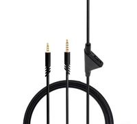 Câble audio de qualité supérieure pour casque Logitech Astro A10 pour a30 A40 TR - pour rallonge de fil tressé avec interrupteur muet pour console (noir)