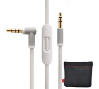 Câble audio de rechange compatible avec casque sans fil Beats by Dr Dre Solo2/Solo2 avec télécommande et micro compatible avec Apple iPhone et Samsung Galaxy Note Blanc