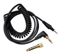 Câble audio de rechange en cuivre oxygéné pour casque Pioneer HDJ-CUE1 pour X7, S7, X5, prise jack 3,5 mm, revêtement TPE flexible, longueur 1,2 m (édition à angle droit)