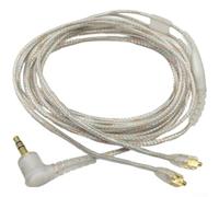 Câble audio de rechange en cuivre pour casque Shure SE535 SE215 UE900 W40 SE425 Câble transparent avec perte de signal minimale, compact pour les voyages et la vie quotidienne (SE535)