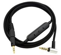 Câble audio de rechange pour casque ATH-M40X M50X M60X M70X, cordon en nylon de 3,5 mm avec micro intégré et télécommande, 1,2 m noir (modèle filaire)