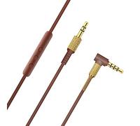 Câble audio de rechange pour casque audio Marshall Major II avec contrôle du volume et microphone à distance pour prise jack 3,5 mm Marron