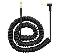 Câble audio de rechange pour casque Beats Solo 4, Solo 3, Solo 2, Studio 3, 2 Studio Pro, Detox Wireless Mixr Executive Pill, câble d'extension spiralé de 3,5 mm compatible avec iPhone, PS5, Xbox One