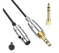 Câble audio de rechange pour casque Beyerdynamic DT 1990 Pro, DT 1770 Pro, DT 990 Pro, DT 990 Pro X, DT 770 Pro, DT 770 Pro X pour casque AKG Q701, Q702 K712, K240 avec adaptateur de 6,35 mm vers