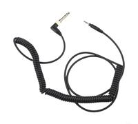 Câble audio de rechange pour casque EAH-DJ1200 et RPDH1200, câble audio à ressort courbé extensible, construction en ABS noir avec design anti-enchevêtrement de 3 m