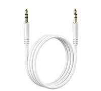 Câble audio de rechange pour casque Skullcandy de 3,5 mm à 3,5 mm, sans | Câble auxiliaire mâle vers mâle, compatible avec casque Skullcandy Crusher ANC 2, Crusher EVO, Hesh ANC, Icon ANC, blanc