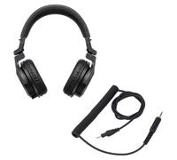 Câble Audio de Remplacement à Ressort Extensible, Prise Stéréo 3,5 mm avec Adaptateur 6,3 mm, compatible with Pioneer DJ HDJ-CUE1, HDJ-X5, HDJ-X7, HDJ-S7