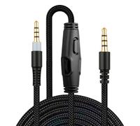 Câble Audio de Remplacement pour HyperX Cloud Alpha/Salpha/LogitechG633G933 | Cordon 3.5mm Tressé Avec Contrôle Du Volume Et Micro Intégré Câble de Remplacement