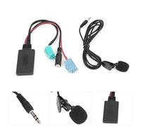 Câble Audio de Voiture AUX, Câble Audio Bluetooth 6 Broches 12 V pour Voiture Adaptateur Stéréo AUX in avec Microphone pour Clio Espace