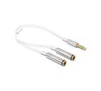 Câble Audio DeLOCK 65576 - 0.25m - Connecteur 3.5mm Mâle vers 2 x 3.5mm Femelle - Blanc - Code SH 85189000