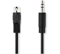 Nedis Câble audio DIN 5 broches mâle vers jack 3,5 mm mâle – Nickelé, 1 m, PVC, Noir