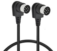 Câble audio double angle 90 degrés grand connecteur DIN 8 broches vers haut-parleur mâle, 2 rallonges DIN 8 broches 90 degrés pour Bang et Olufsen B&O PowerLink BeoLab (0,5 m)