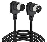 Câble audio double angle 90 degrés grand connecteur DIN 8 broches vers haut-parleur mâle, 2 rallonges DIN 8 broches 90 degrés pour Bang et Olufsen B&O PowerLink BeoLab (5 m)