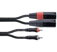 Cordial EU 1 MC XLR Câble de liaison [2x XLR mâle 3 pôles - 2x Cinch-RCA mâle] 1 m noir