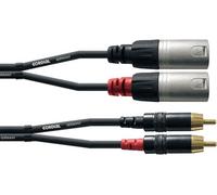 Cordial CFU 3 MC câble audio 3 m 2 x RCA 2 x XLR (3-pin) Noir