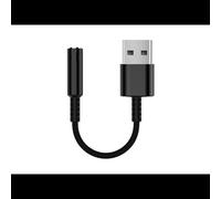 Câble audio Equip 147945, 3.5mm Femelle vers USB Type-A Mâle, 0.15m, Noir - Connecteurs droits, Conforme CE/RoHS, Dimensions 15x7x180mm