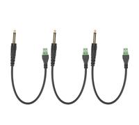 Câble audio extensible sans soudure, conception compacte, connexion fiable, fiche plaquée or, bornier à vis, câble avec sortie audio symétrique.