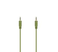 Câble audio "Flexi-Slim", jack mâle 3,5 mm/f. mâle, doré, vert, 0,75 m