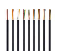 Câble audio for haut-parleur 5 m 2/3/4/5/6/7/8 conducteurs 12 V flexible électrique multi-conducteurs rond câble automobile for lumière(5 Core-Black,28 AWG)