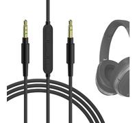 Câble audio Geekria avec micro compatible avec Edifier STAX SPIRIT S5, casques W800BT, câble stéréo de remplacement 1/8" (3,5 mm) vers 3,5 mm avec micro et contrôle du volume (1,2 m / 4 pi)