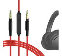 Câble audio Geekria avec micro et commande de sourdine, compatible Anker Soundcore Space One Pro/Q45/Q11i, Life Q35/Q30/Q20i Neo, câble AUX stéréo 1,2 m