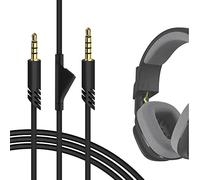 Câble audio Geekria compatible avec Astro A10 Gen 2, A10, A30, A40, A40TR, cordon stéréo AUX de remplacement 3,5 mm avec fonction muet pour casque, Xbox One, PS4 (2 m)