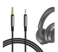 Câble audio Geekria compatible avec QuietComfort, QC Ultra/SE/45/35 II/3, casques NC700, de 2,5 mm à 3,5 mm, câble stéréo de remplacement (noir 5,6 ft/1,7 m)