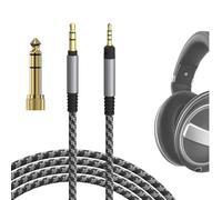 Câble audio Geekria compatible avec Sennheiser HD 620S/599/599SE/598/598SE/598SR/560S/400PRO/579/569/550/505, 3,5 mm vers 2,5 mm en nylon tressé (10 pi / 3 m)
