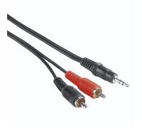 Hama 00205107 câble audio 5 m 3,5mm 2 x RCA Noir, Rouge