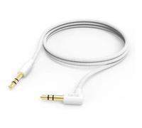 Hama Câble audio Jack 3,5 mm mâle-mâle angle 90° 1 m Blanc