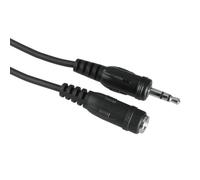 Câble audio - HAMA - Jack mâle/fiche femelle 3,5 mm - 5 m - stéréo - blindé
