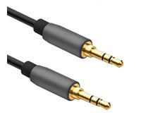 Câble audio Helos 288703 jack 3,5mm mâle vers mâle 0,5m stéréo noir pour appareils audio