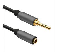Câble audio Helos 288712 rallonge jack 3.5mm mâle vers femelle 1m stéréo noir