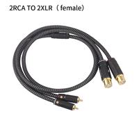 Câble Audio HIFI 2RCA vers 2XLR,pour amplificateur de haut-parleur,câble mélangeur Occ plaqué argent,câble d'équilibre 2xlr Xlr mâle vers femelle - Type RCA to XLR Female-1,5m