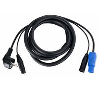 Cable Audio Hybride XLR 3-Pin Speakon Alimentation Enceinte Haut-Parleur PA 2,5m