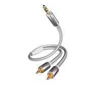 Câble Audio - IN-AKUSTIK - PREMIUM II - 3,5 mm - 2 x RCA - 5 m - Blanc